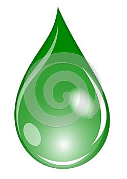 Green waterdrop