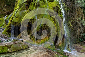 The green waterfall near Pont en Royans, France