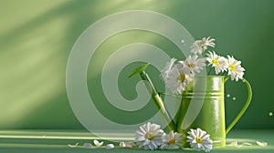 The Green Watering Can. AI generated