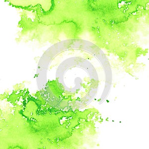 Green watery spreading illustration.