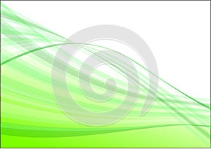 Green wave abstract vector