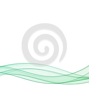 Green wave. abstract vector background. presentation layout