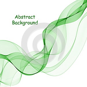 green wave. abstract vector graphics. eps 10