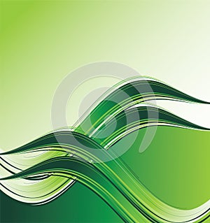 Green wave background