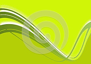 Green Wave Background