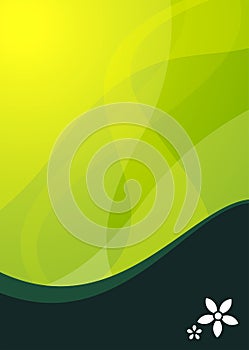 Green wave background