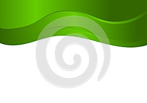 Green wave background abstract.Wave header vector.