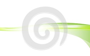 A Green wave design white Background