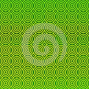 Green Waves Circles Background