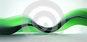 Green Wavy Background Design