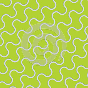 Green wavy geometric lines meshed pattern. photo