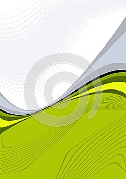 Green wavy illustration