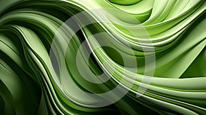 A green wavy lines in a green background