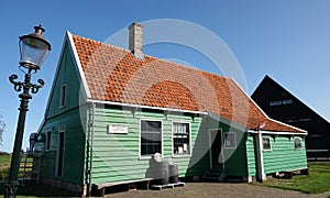 Green Weaver`s House at Zaanse Schans, the Netherlands
