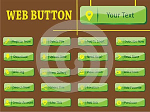 Green Web Button
