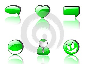 Green web icons