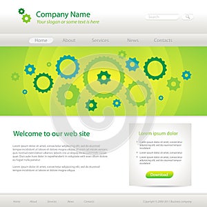 Green website creative template