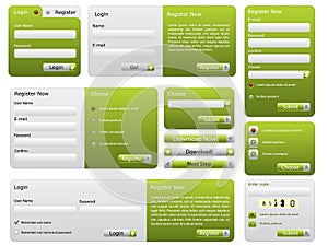 Green website form set