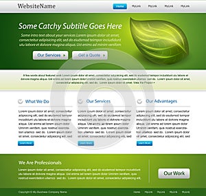 Green website template design