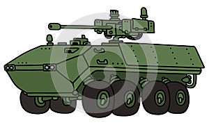 Green wheeler armoured vehicle