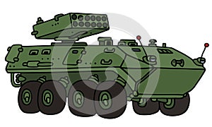 Green wheeler armoured vehicle