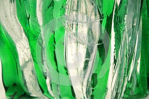 Green and White Abstract