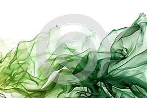 Green and White Background With Smoke