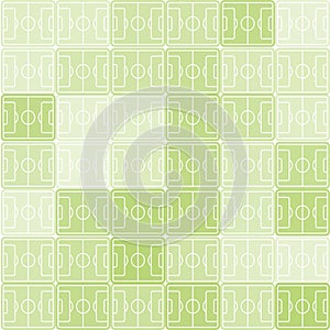 Green and white color football, soccer field vector background. Checkered backdrop. Sport pattern.