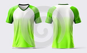 green and white sports jersey mockup