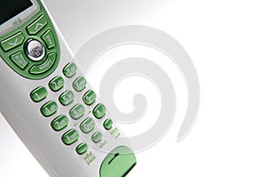 Green and White Telphone