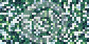 Green White Tiling Colored Squares