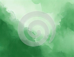 Green And White Watercolor Cloudscape Background Design Art Sky photo