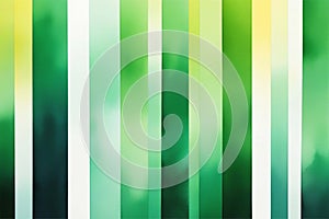 Green, white, yellow vertical stripes. Abstract watercolor lines. Beautiful colored background