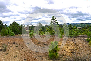 Blue Wells and natural park in Villa de Leyva, Colombia photo