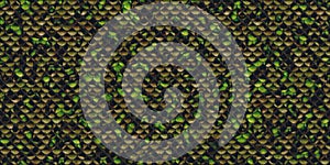 Green wild snake leather seamless textures. Reptile skin background. Reptilian scale pattern. Snakeskin surface. Dangerous