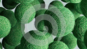 Green Wireframe Spheres