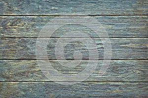 Brown blue wood planks texture background. photo