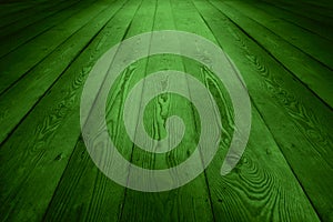 Green wooden floor background