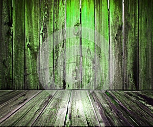 Green Wooden Floor Background