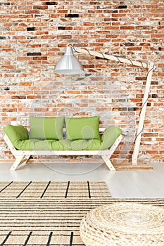 Green wooden lounge