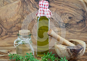 green Woodruff vinegar