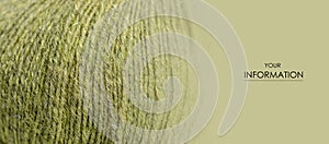 Green wool thread macro texture material pattern