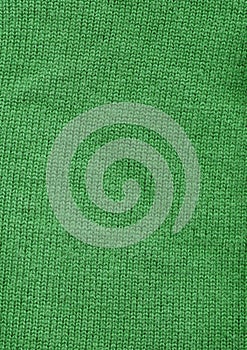 Green woollen fabric