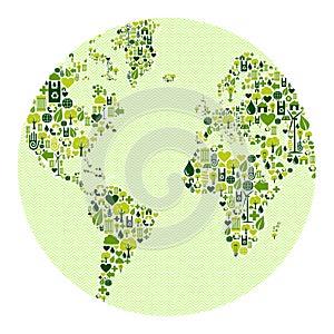 Green world made of icons