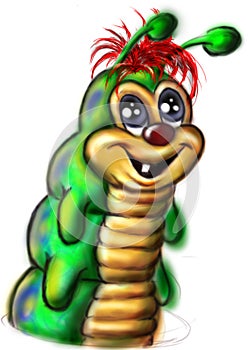 Green worm