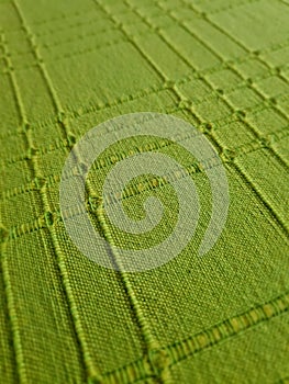 Green woven fabric details