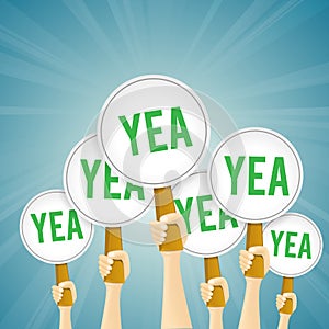 Green Yea Affirm SIgn