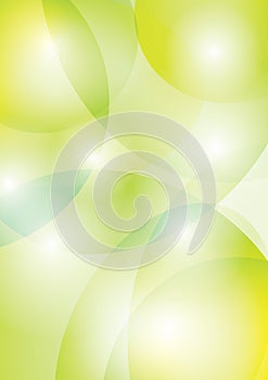 Green and yellow abstract background with abstractions - vector A4