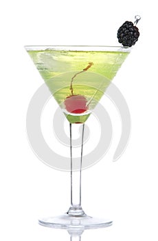 Green yellow alcohol cosmopolitan martini cocktail