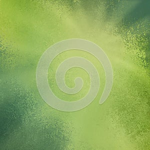 Green and yellow background with texture and sunlight or sunbeam sunburst design element in soft rays of light